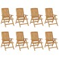 vidaXL Gartenstühle mit Auflagen 8 Stk. Massivholz Teak vidaXL Gartenstühle mit Auflagen 8 Stk. Massivholz Teak
