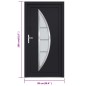 vidaXL Haustür Anthrazit 98x208 cm PVC vidaXL Haustür Anthrazit 98x208 cm PVC