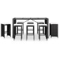 vidaXL 9-teilige Garten-Essgruppe Poly Rattan Schwarz vidaXL 9-teilige Garten-Essgruppe Poly Rattan Schwarz