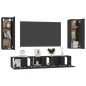 5-tlg. TV-Schrank-Set Schwarz Holzwerkstoff 5-tlg. TV-Schrank-Set Schwarz Holzwerkstoff