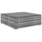 vidaXL 9-tlg. Garten-Lounge-Set mit Auflagen Poly Rattan Grau vidaXL 9-tlg. Garten-Lounge-Set mit Auflagen Poly Rattan Grau