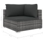 vidaXL 9-tlg. Garten-Lounge-Set mit Auflagen Poly Rattan Grau vidaXL 9-tlg. Garten-Lounge-Set mit Auflagen Poly Rattan Grau