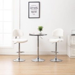 vidaXL Barhocker 2 Stk. Weiß Kunstleder 