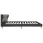 vidaXL Bett mit LED und Matratze Dunkelgrau Sackleinen 180 x 200 cm vidaXL Bett mit LED und Matratze Dunkelgrau Sackleinen 180 x 200 cm