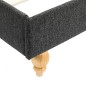 vidaXL Bett mit LED und Matratze Dunkelgrau Sackleinen 180 x 200 cm vidaXL Bett mit LED und Matratze Dunkelgrau Sackleinen 180 x 200 cm