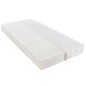 vidaXL Bett mit LED und Matratze Dunkelgrau Sackleinen 180 x 200 cm vidaXL Bett mit LED und Matratze Dunkelgrau Sackleinen 180 x 200 cm