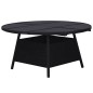 vidaXL 9-tlg. Garten-Essgruppe mit Kissen Poly Rattan Schwarz vidaXL 9-tlg. Garten-Essgruppe mit Kissen Poly Rattan Schwarz