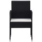 vidaXL 9-tlg. Garten-Essgruppe mit Kissen Poly Rattan Schwarz vidaXL 9-tlg. Garten-Essgruppe mit Kissen Poly Rattan Schwarz