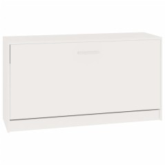 vidaXL Schuhbank Hochglanz-Weiß 80x24x45 cm Holzwerkstoff