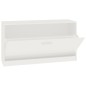 vidaXL Schuhbank Hochglanz-Weiß 80x24x45 cm Holzwerkstoff