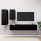 4-tlg. TV-Schrank-Set Schwarz Holzwerkstoff 4-tlg. TV-Schrank-Set Schwarz Holzwerkstoff