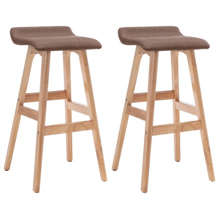vidaXL Barhocker 2 Stk. Taupe Stoff