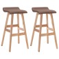 vidaXL Barhocker 2 Stk. Taupe Stoff vidaXL Barhocker 2 Stk. Taupe Stoff
