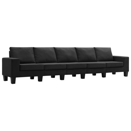vidaXL 5-Sitzer-Sofa Schwarz Stoff