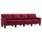 vidaXL 4-Sitzer-Sofa Weinrot Stoff vidaXL 4-Sitzer-Sofa Weinrot Stoff