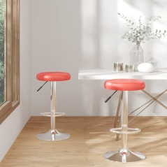 vidaXL Barhocker 2 Stk. Rot Kunstleder 