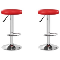 vidaXL Barhocker 2 Stk. Rot Kunstleder 
