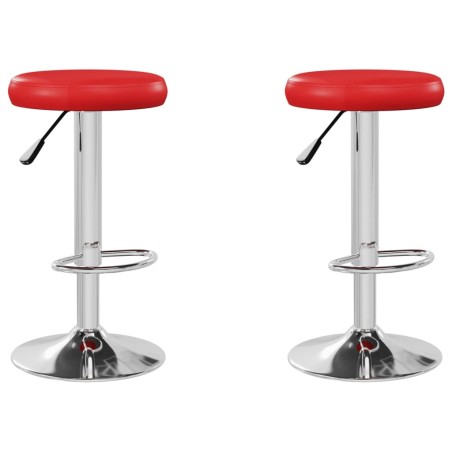 vidaXL Barhocker 2 Stk. Rot Kunstleder 