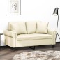 vidaXL 2-Sitzer-Sofa mit Zierkissen Creme 120 cm Kunstleder vidaXL 2-Sitzer-Sofa mit Zierkissen Creme 120 cm Kunstleder