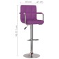 vidaXL Barhocker 2 Stk. Lila Kunstleder vidaXL Barhocker 2 Stk. Lila Kunstleder