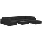 vidaXL 8-tlg. Garten-Lounge-Set mit Auflagen Poly Rattan Schwarz vidaXL 8-tlg. Garten-Lounge-Set mit Auflagen Poly Rattan Schwarz