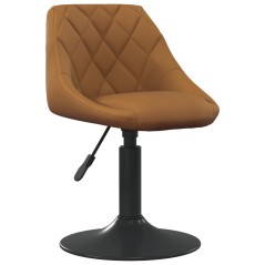 vidaXL Esszimmerstühle 4 Stk. Drehbar Braun Samt
