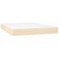 vidaXL Boxspringbett mit Matratze Creme 140x200 cm Stoff vidaXL Boxspringbett mit Matratze Creme 140x200 cm Stoff