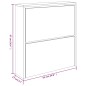 vidaXL Schuhschrank mit Spiegel 2 Fächer Braun Eichen-Optik 63x17x67cm vidaXL Schuhschrank mit Spiegel 2 Fächer Braun Eichen-Optik 63x17x67cm