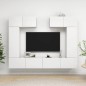 vidaXL 6-tlg. TV-Schrank-Set Weiß Holzwerkstoff vidaXL 6-tlg. TV-Schrank-Set Weiß Holzwerkstoff