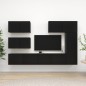 vidaXL 6-tlg. TV-Schrank-Set Schwarz Holzwerkstoff vidaXL 6-tlg. TV-Schrank-Set Schwarz Holzwerkstoff