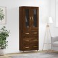 Highboard Braun Eichen-Optik 69,5x34x180 cm Holzwerkstoff Highboard Braun Eichen-Optik 69,5x34x180 cm Holzwerkstoff