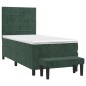 vidaXL Boxspringbett mit Matratze Dunkelgrün 90x190 cm Samt vidaXL Boxspringbett mit Matratze Dunkelgrün 90x190 cm Samt