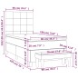 vidaXL Boxspringbett mit Matratze Dunkelgrün 90x190 cm Samt vidaXL Boxspringbett mit Matratze Dunkelgrün 90x190 cm Samt