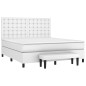 vidaXL Boxspringbett mit Matratze Weiß 180x200 cm Kunstleder vidaXL Boxspringbett mit Matratze Weiß 180x200 cm Kunstleder