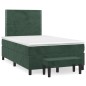 vidaXL Boxspringbett mit Matratze Dunkelgrün 120x200 cm Samt vidaXL Boxspringbett mit Matratze Dunkelgrün 120x200 cm Samt