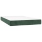vidaXL Boxspringbett mit Matratze Dunkelgrün 120x200 cm Samt vidaXL Boxspringbett mit Matratze Dunkelgrün 120x200 cm Samt