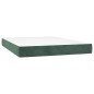 vidaXL Boxspringbett mit Matratze Dunkelgrün 140x200 cm Samt vidaXL Boxspringbett mit Matratze Dunkelgrün 140x200 cm Samt
