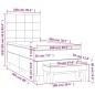 vidaXL Boxspringbett mit Matratze Dunkelgrün 100x200 cm Samt vidaXL Boxspringbett mit Matratze Dunkelgrün 100x200 cm Samt