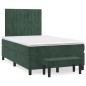 vidaXL Boxspringbett mit Matratze Dunkelgrün 120x200 cm Samt vidaXL Boxspringbett mit Matratze Dunkelgrün 120x200 cm Samt