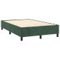 vidaXL Boxspringbett mit Matratze Dunkelgrün 120x200 cm Samt vidaXL Boxspringbett mit Matratze Dunkelgrün 120x200 cm Samt