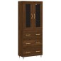 Highboard Braun Eichen-Optik 69,5x34x180 cm Holzwerkstoff Highboard Braun Eichen-Optik 69,5x34x180 cm Holzwerkstoff