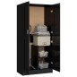 vidaXL Kleiderschrank Hochglanz-Schwarz 82,5x51,5x180 cm Holzwerkstoff vidaXL Kleiderschrank Hochglanz-Schwarz 82,5x51,5x180 cm Holzwerkstoff