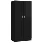 vidaXL Kleiderschrank Hochglanz-Schwarz 82,5x51,5x180 cm Holzwerkstoff vidaXL Kleiderschrank Hochglanz-Schwarz 82,5x51,5x180 cm Holzwerkstoff