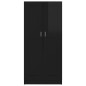 vidaXL Kleiderschrank Hochglanz-Schwarz 82,5x51,5x180 cm Holzwerkstoff vidaXL Kleiderschrank Hochglanz-Schwarz 82,5x51,5x180 cm Holzwerkstoff