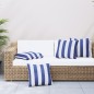 vidaXL Zierkissen 4 Stk. Blau & Weiß Gestreift 60x60 cm Stoff vidaXL Zierkissen 4 Stk. Blau & Weiß Gestreift 60x60 cm Stoff
