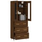 Highboard Braun Eichen-Optik 69,5x34x180 cm Holzwerkstoff Highboard Braun Eichen-Optik 69,5x34x180 cm Holzwerkstoff