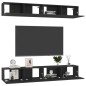 TV-Schränke 4 Stk. Schwarz 100x30x30 cm Holzwerkstoff TV-Schränke 4 Stk. Schwarz 100x30x30 cm Holzwerkstoff