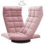 vidaXL Bodenstuhl Drehbar Rosa Samt vidaXL Bodenstuhl Drehbar Rosa Samt