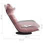 vidaXL Bodenstuhl Drehbar Rosa Samt vidaXL Bodenstuhl Drehbar Rosa Samt