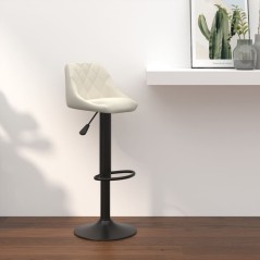 vidaXL Barhocker Creme Samt 